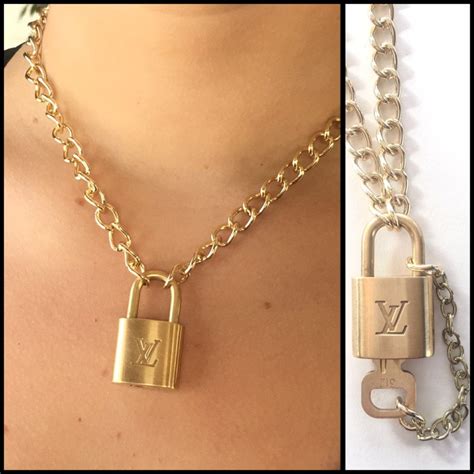 lv lock necklace